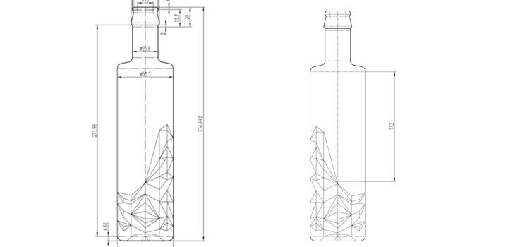 Glass Bottle Drawing Design