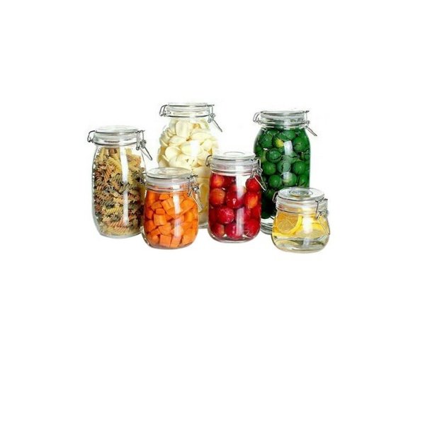 Glass Storage Containers with Stainless Steel Lid (10pcs)